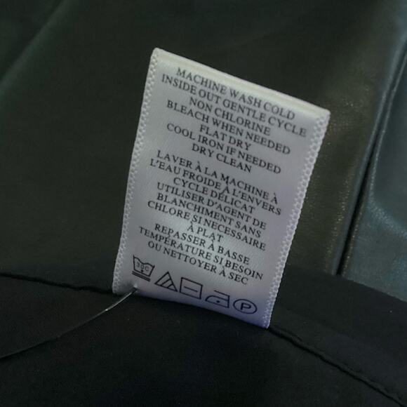 A.L.C. Freddie Black Soft Vegan Leather Flare Jeans Pants 8 $395 - Picture 11 of 11